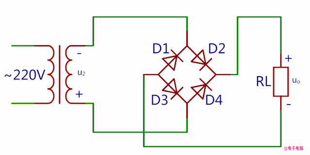 桥式整流电路工作原理解析(图解)-第2张图片